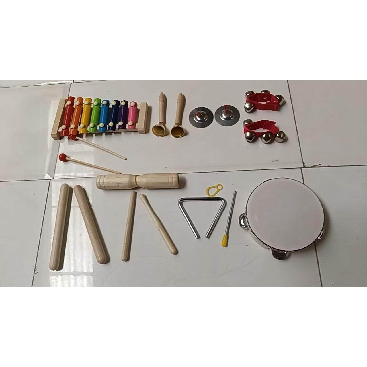 奥尔夫乐器8件套打击乐器 幼儿园教具音乐伴奏乐器舞蹈脚铃腕,金属材料及制品,金属加工件/五金加工件,淘宝优惠券,粉丝福利购,淘宝优惠卷