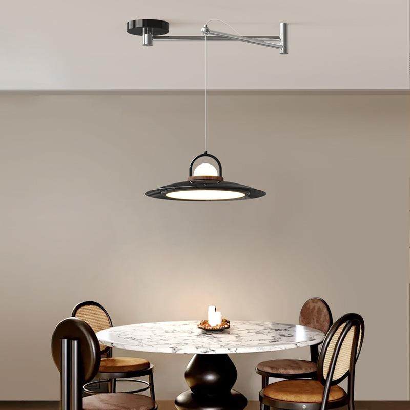 奶油中古餐厅吊灯复古卧室书房餐灯可移动摇臂飞碟吧台灯灯具,橡塑材料及制品,亚克力管/有机玻璃管,淘宝优惠券,粉丝福利购,淘宝优惠卷