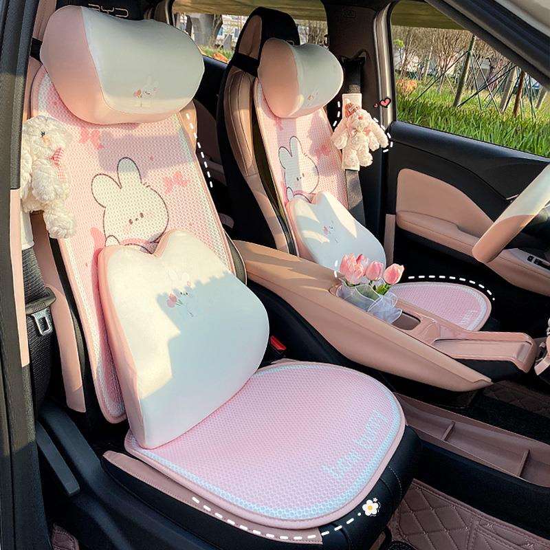 汽车坐垫四季通用比亚迪海鸥海豚透气座垫夏季可爱卡通车内饰用品