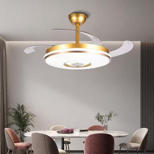 隐形风扇灯2025新款吊扇灯家用一体客厅餐厅卧室吸顶电扇灯跨境