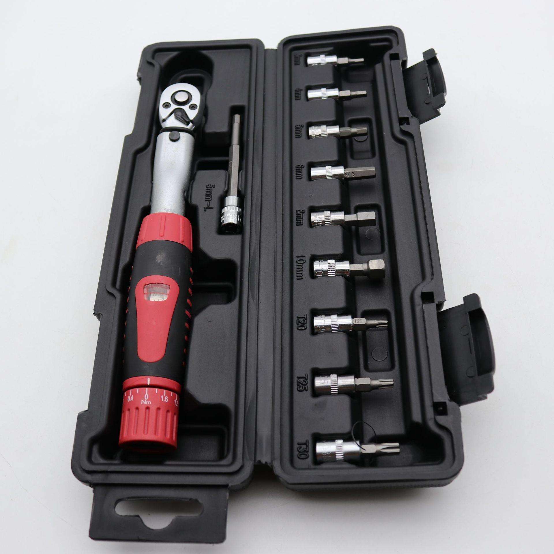 厂家直销棘轮扭力扳手11件套装五金工具维修汽车工具箱多功能组套