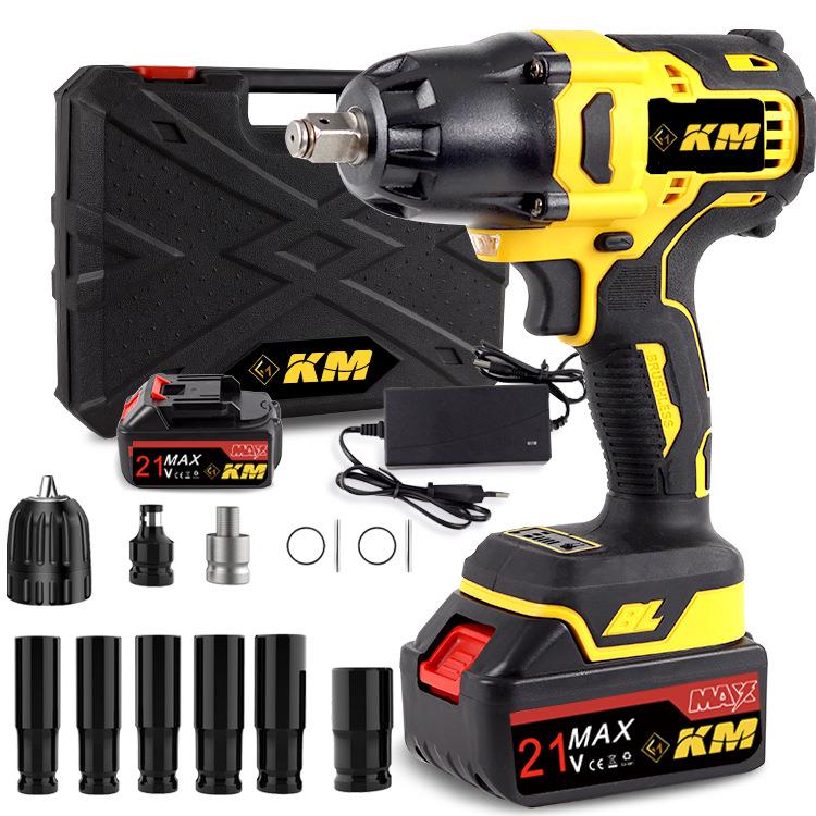 无刷电动扳手大扭力电动风炮汽修工具锂电套筒冲击扳手脚手架木工