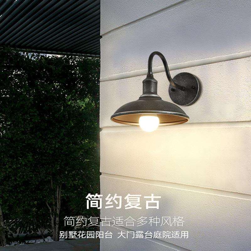 美式复古户外壁灯设计师防水阳台店铺门头LED餐厅酒吧室外照明灯