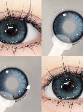 JON蓝色美瞳半年抛小直径欧美混血款彩色隐形眼镜官方正品旗舰店E