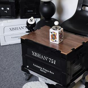 希山侧开门潮牌折叠收纳箱户外露营储物箱工业风收纳箱家用整理箱