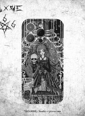 Siouxsie哥特风洛丽塔骨架适用iPhone15promax手机壳苹果13/12mini个性7/8艺术14plus软壳小众不撞款卡通复古
