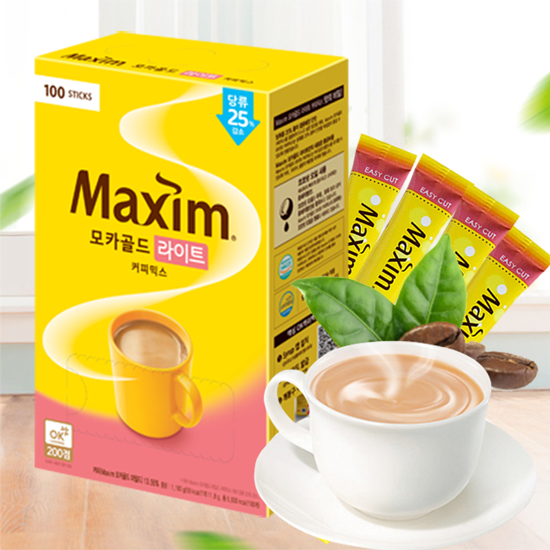 减糖25%韩国进口黄麦馨摩卡咖啡