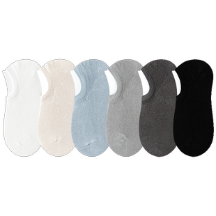 袜子男士船袜夏季薄款浅口隐形袜纯棉防滑不掉跟短袜防臭短筒袜男