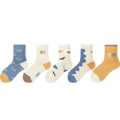 俞兆林儿童袜子春秋款纯棉无骨袜