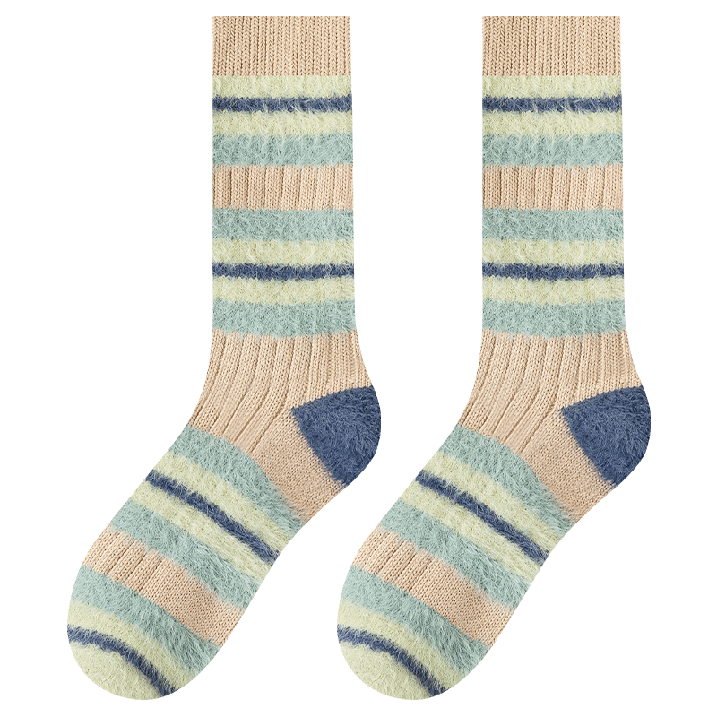 袜子女士秋冬款中筒袜纯棉加绒