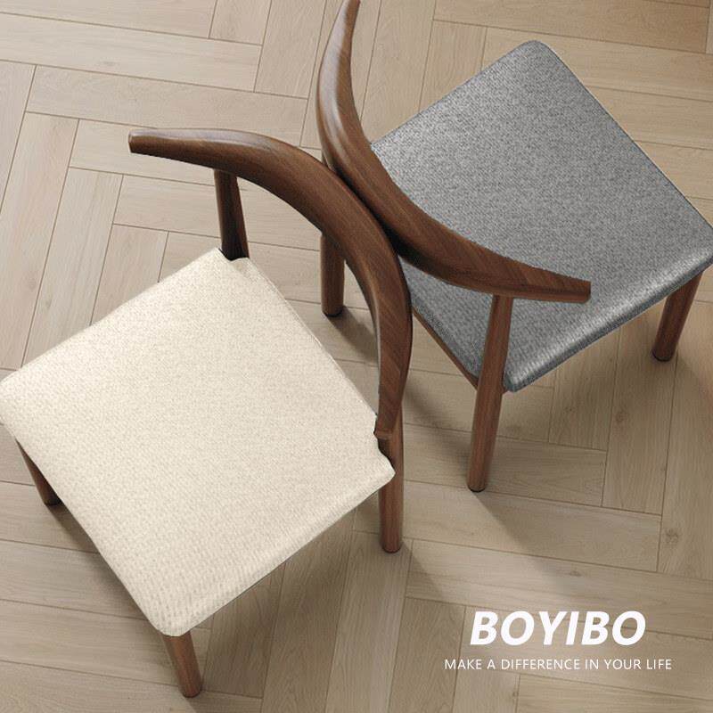 彷麻椅面套罩简约家用高端办公室转椅餐椅套罩通用中式牛角椅子套