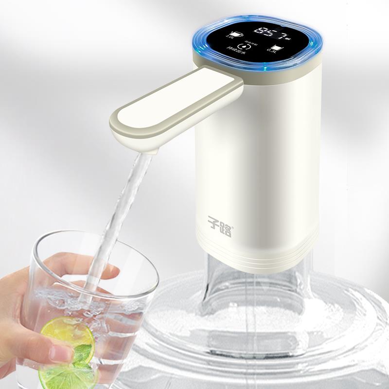 子路桶装水抽水器小型智能电动饮水机全自动款双泵上水器家用充电