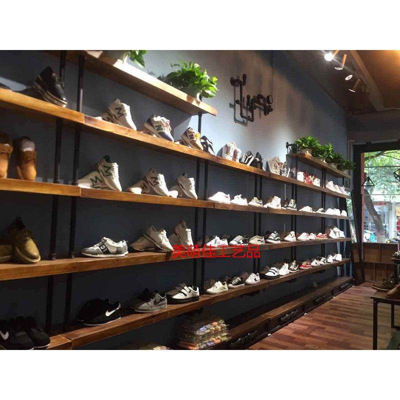 覆古鞋店货架展示架鞋货架鞋店鞋架实木鞋架货架落地鞋架上墙鞋架,商业/办公家具,鞋货架,淘宝优惠券,粉丝福利购,淘宝优惠卷