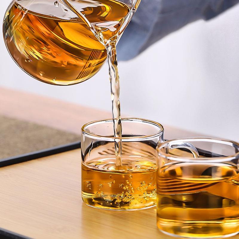 豪峰加厚高耐热温玻璃茶具套装家用简约功夫泡茶器日式泡茶壶茶杯