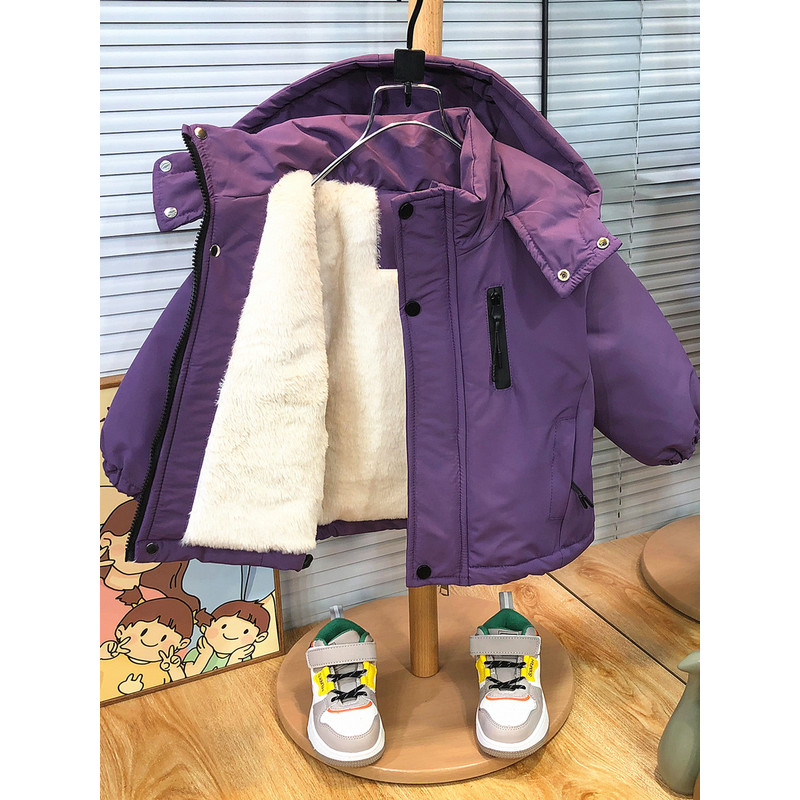 英国NextRoad男童加绒外套秋冬装宝宝棉袄加厚冲锋衣儿童冬季棉服