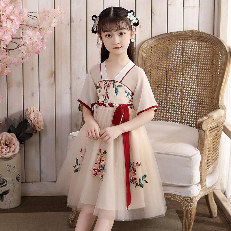 女童夏装汉服2026新款中大童古装公主裙洋气超仙襦裙中国风连衣裙