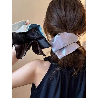 英国LMKL新款时尚风高级感气质百搭方巾大肠发圈女扎头发时尚皮筋
