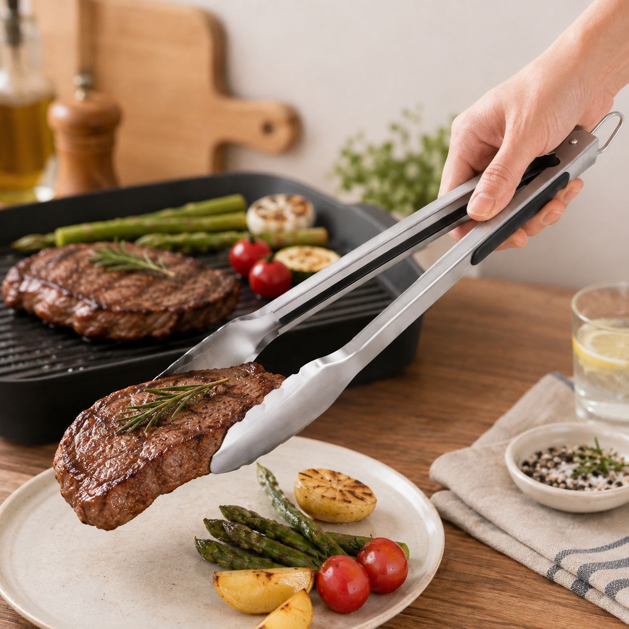 不锈钢食物夹9寸12寸BBQ
