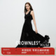 CROWNLESS未冕25夏季 新品 天丝羊毛U领背心拼薄纱两件套连衣裙