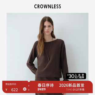 CROWNLESS未冕26春季新品羊绒有机棉纱 真两件抽绳马甲+长袖上衣