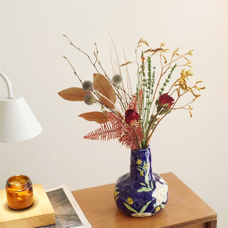 新Pomelo油j画感干花干枝花束摆件真花复古美式法式家居店铺桌面,家居饰品,干花/花瓣/干花包/干树枝,淘宝优惠券,粉丝福利购,淘宝优惠卷