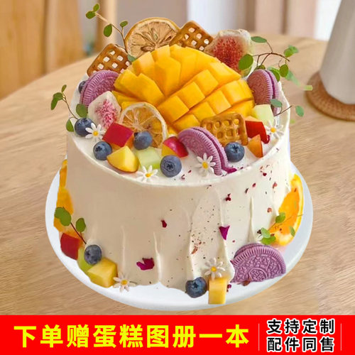 新2023新款网红蛋糕模型仿真森系水果可定制塑Q胶假样品蛋糕道具