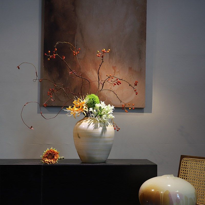 新新中式陶瓷花瓶摆件高级插花民A宿咖啡厅玄关桌面宋代美学创意,家居饰品,花瓶,淘宝优惠券,粉丝福利购,淘宝优惠卷