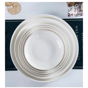 新景德镇特大号k陶瓷花盆托盘底托地盘底座圆形白色盘子