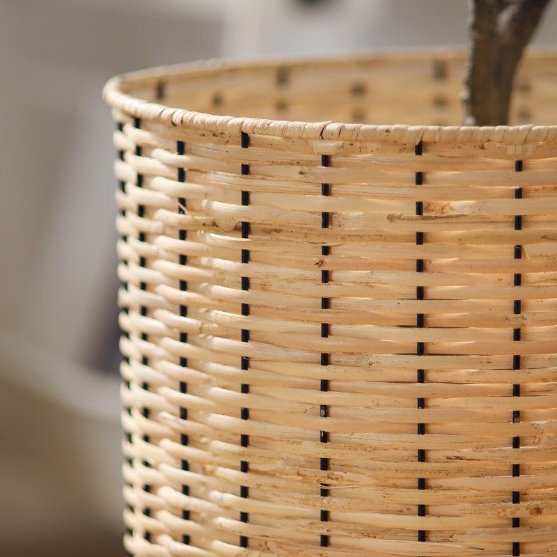 新藤编花a盆几何现代轻奢简约阳台室内铁艺极简客厅落地式绿植花,家居饰品,花盆,淘宝优惠券,粉丝福利购,淘宝优惠卷