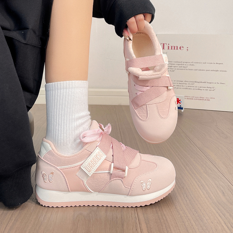 回力芭蕾德训鞋2025冬季加绒棉鞋