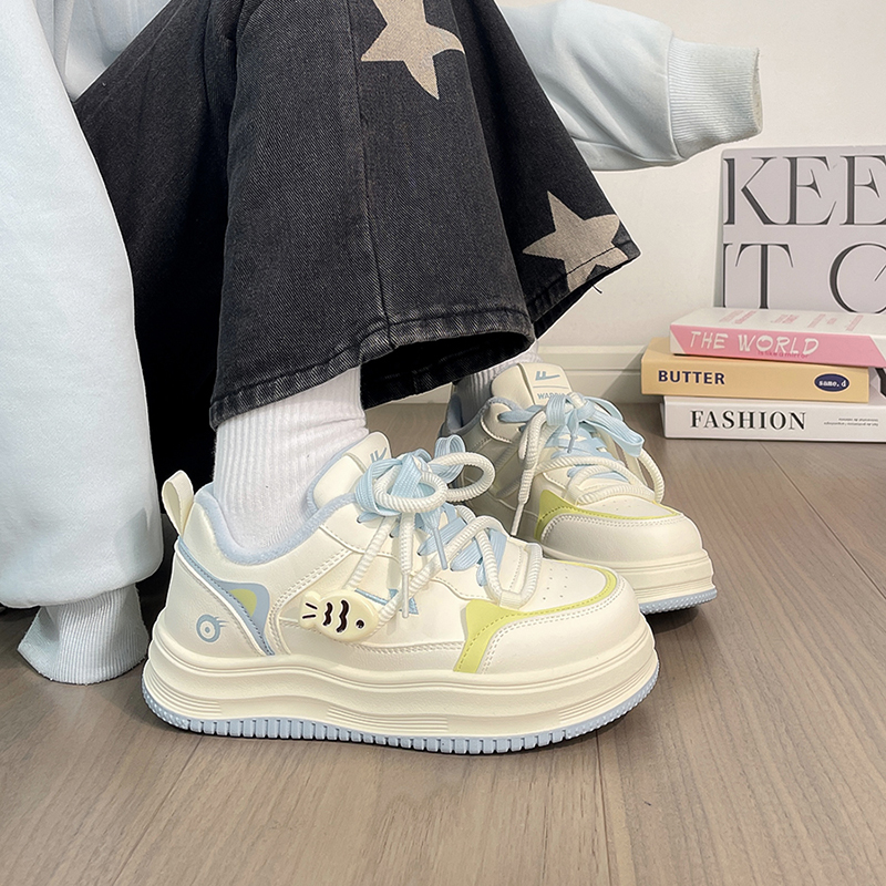 回力猫咪小鱼板鞋百搭小白鞋