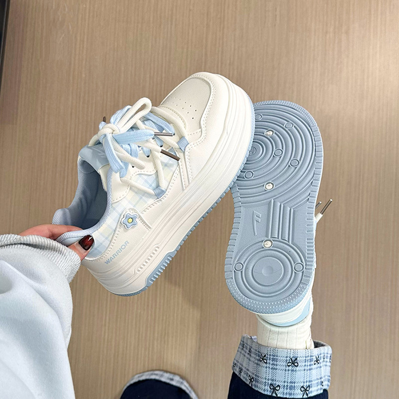 回力奶蓝厚底花朵板鞋女2026春季新款软底休闲女鞋百搭休闲小白鞋,女鞋,休闲板鞋,淘宝优惠券,粉丝福利购,淘宝优惠卷