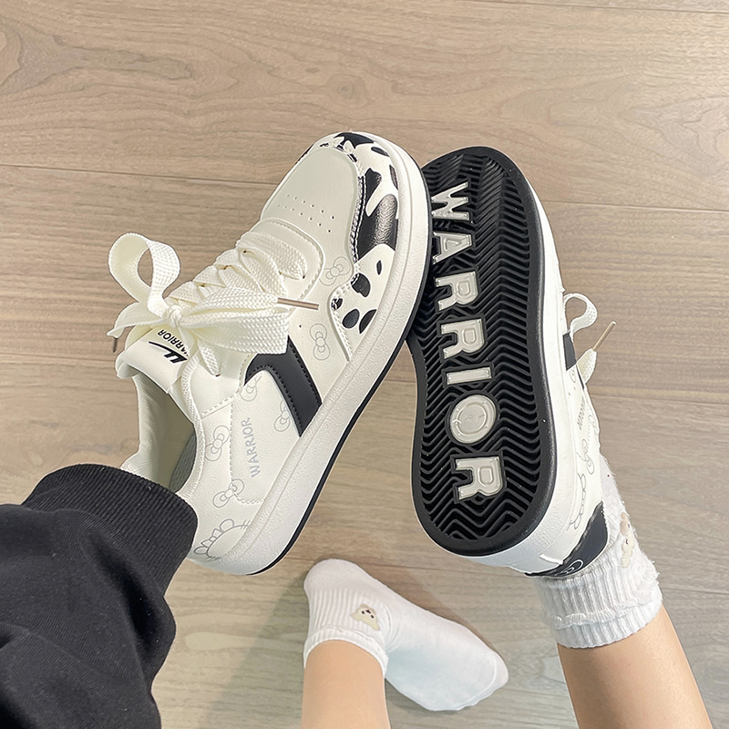 回力可爱奶牛原创小白鞋