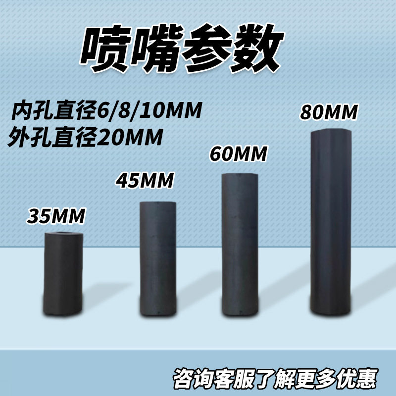 新款碳化硼喷嘴普压箱式喷砂机配件喷枪打砂枪嘴高耐磨B型C型D型图片
