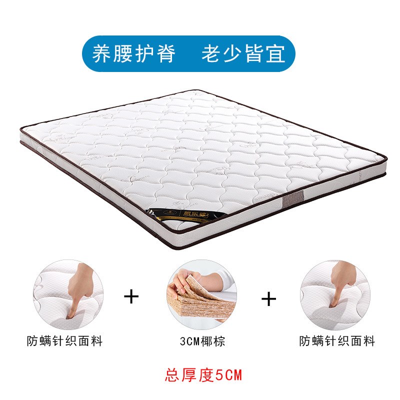 床垫硬垫1.8m 1.5米椰棕榈经济型成人儿童折叠宿舍家用棕垫薄