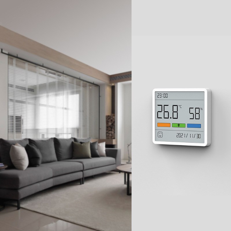 ATuMan-THmini/TH1温湿度计高精准室内时钟壁挂式温湿度计