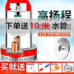 直流潜水泵家用电瓶车抽水泵小型电动车农用抽水机12V24V48V60V
