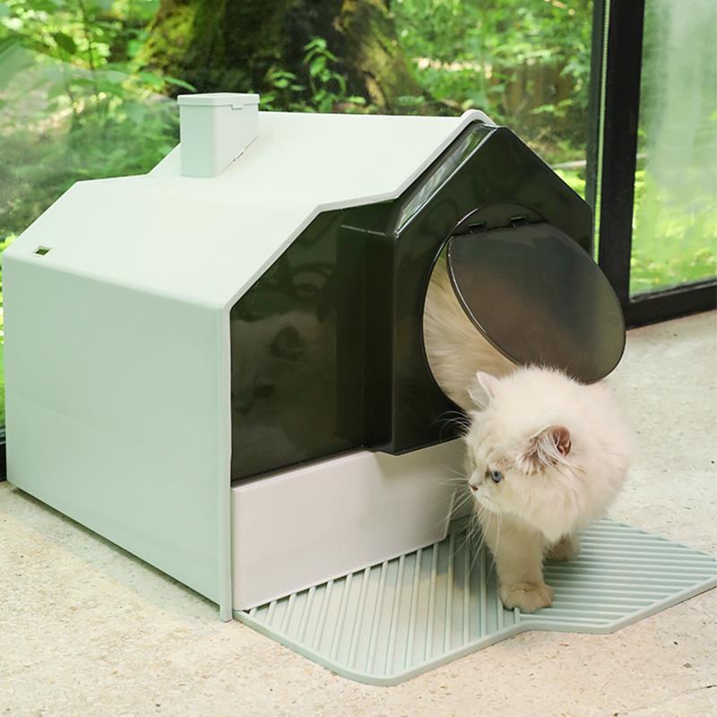 猫砂盆顶入式全封闭 防臭抽屉式猫厕所大号送铲子防外溅宠物厕所
