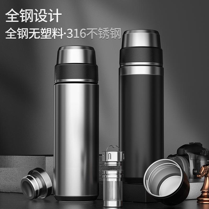 全钢316不锈钢保温杯男款泡茶杯商务礼品保温杯随身便携办公水杯