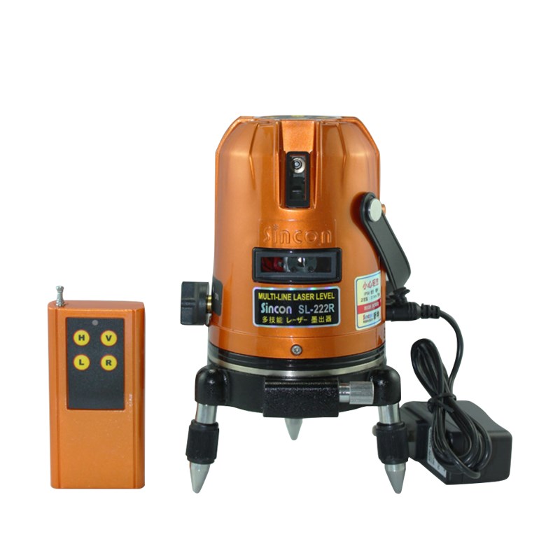 SINCON新坤 遥控型激光标线仪 红光5线水平仪20米遥控范围SL-222R