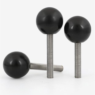 304不锈钢球头手柄螺丝球形螺栓胶木球型手拧螺杆塑料M4M5M6M8M10