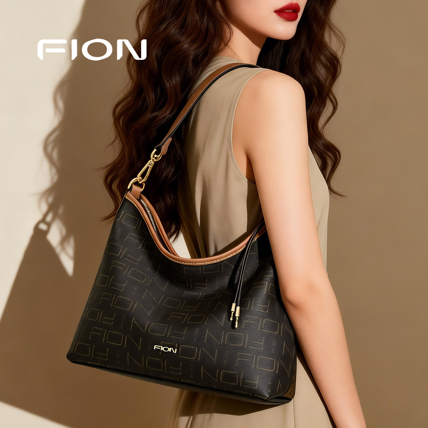 Fion/菲安妮托特包女大容量hobo腋下包新款百搭通勤单肩斜挎包包,箱包皮具/热销女包/男包,托特包,淘宝优惠券,粉丝福利购,淘宝优惠卷