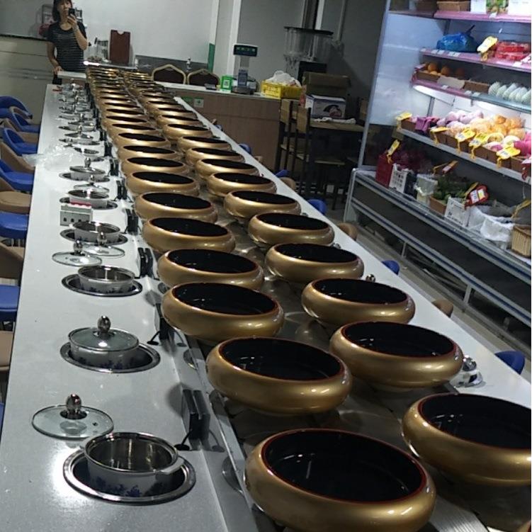 旋转火机器烤涮定一体转火锅设备串串锅麻辣烫火直线型旋锅设回备