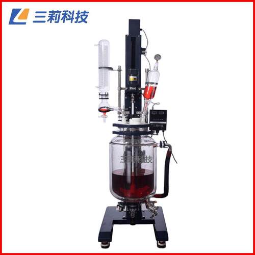 5升电动升降双层玻璃反应釜层5、30、200SJ212-500L升璃降旋转双