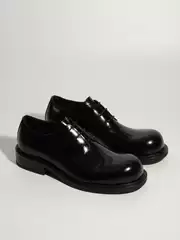 【Eix Gnod】Lace-Up High-End Derby Shoes with Thick Soles Made of Genuine Leather for Men