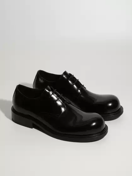【Eix Gnod】Lace-Up High-End Derby Shoes with Thick Soles Made of Genuine Leather for Men