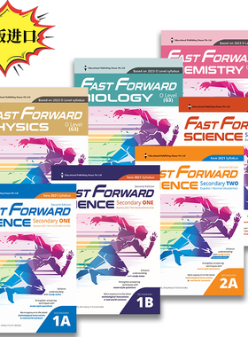 新版 新加坡科学 物理化学生物 初中练习册教辅 英文原版 Science  Biology Chemistry Physics Fast Forward