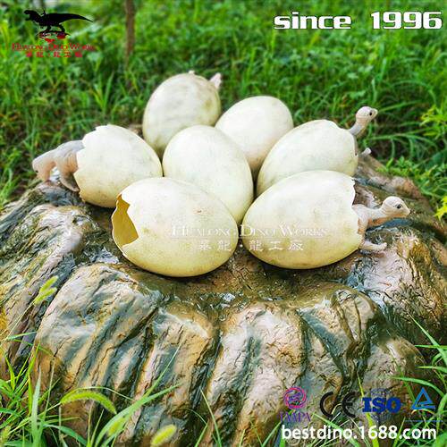 考古挖掘恐龙蛋化石博物馆恐龙孵化蛋化石摆件自贡恐龙工厂制作.