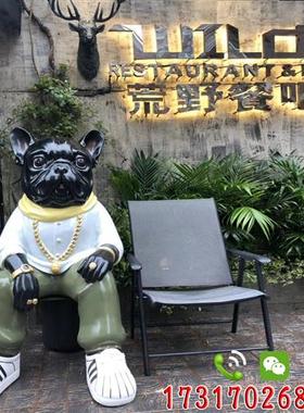 雕塑定制玻璃钢卡通人物雕像树脂模型户外大型门口吉祥物法斗摆件