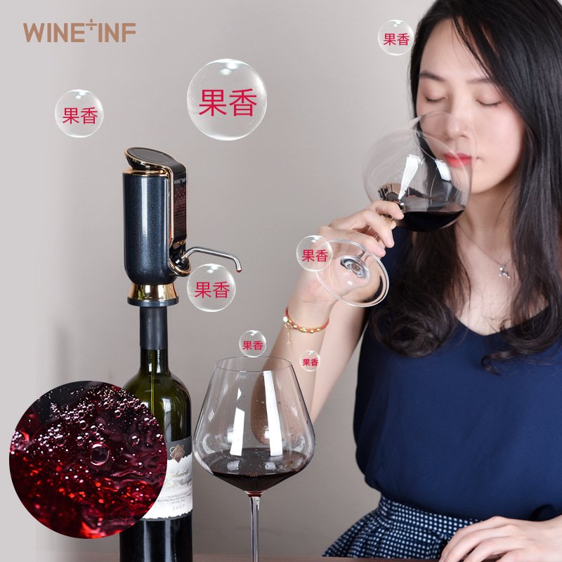 新款抽真空红酒醒酒器快速醒酒器电子醒酒器红酒葡萄酒保鲜塞分酒图片